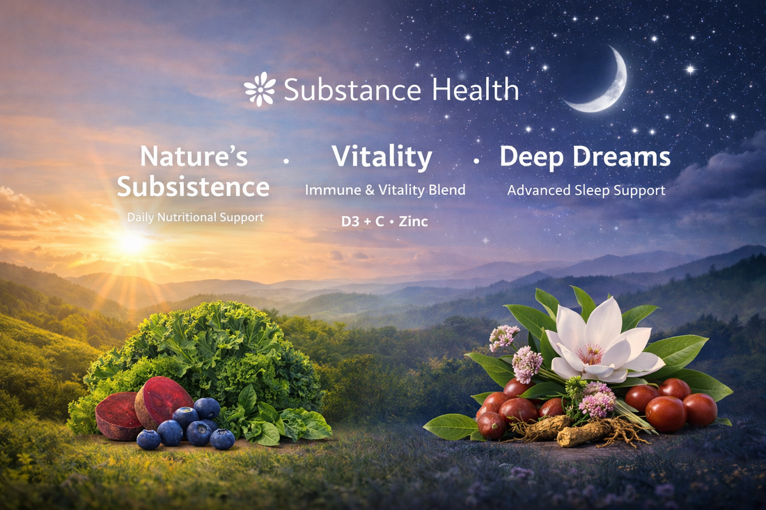 Introducing Our Newest Supplements: Nature’s Subsistence, Vitality, and Deep Dreams