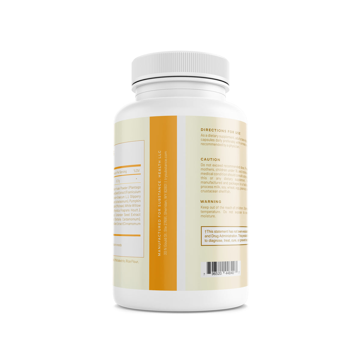 Digestion - Fiber & Spices bottle side label