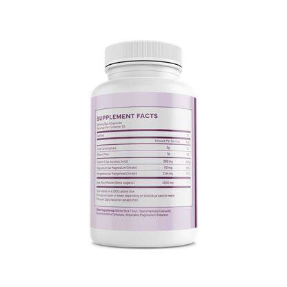 Superfood - Beetroot supplement facts label